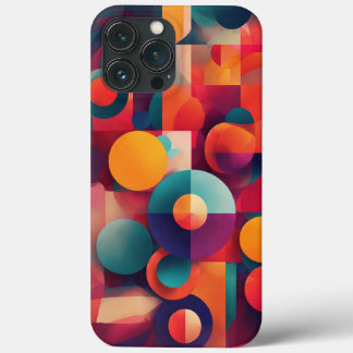 色茶色の黄色い丸い iPhone 13 PRO MAXケース