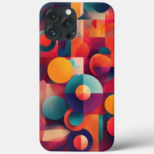 色茶色の黄色い丸い Case-Mate iPhoneケース (裏面)