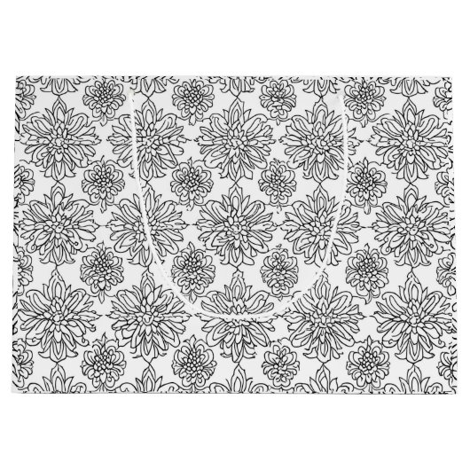 色菊のデザイン ラージペーパーバッグ (正面)