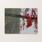 色葉付きの花が秋 ジグソーパズル (横)