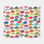 色葉付き フリースブランケット (正面(横))