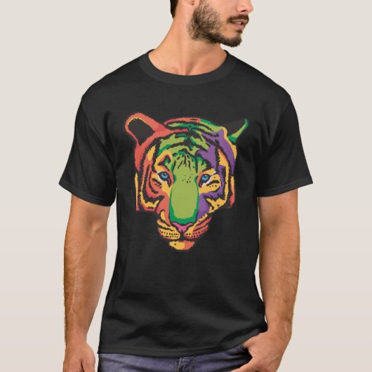 色虎の怖い不気味な怖い Tシャツ (正面)