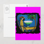 色褪せたインコ ポストカード (正面/裏面)