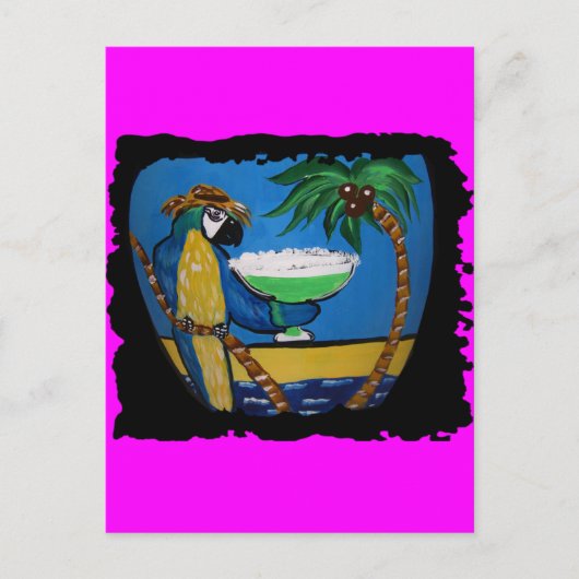 色褪せたインコ ポストカード (正面)