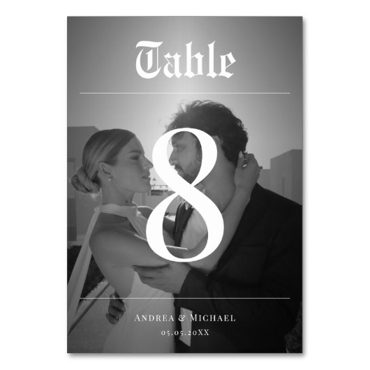 色褪せた写真 ヴィンテージ新聞 エレガントな結婚式 テーブルナンバー (裏面)