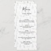 色褪せた松の木と鹿のクリスマス結婚式ディナーメニュー メニュー (正面/裏面)