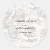 色褪せた灰色のバラのパーソナライズされた婚約パーティー ラウンドシール (正面)