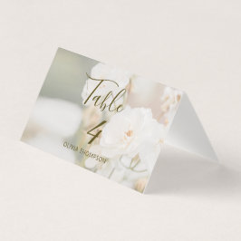 色褪せた白いバラの写真結婚のテーブル座席表