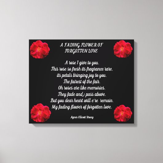 色褪せ忘れた花ラブキャンバス キャンバスプリント (正面)