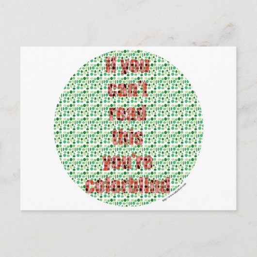 色覚異常テスト ポストカード (正面)