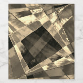 色調がベージュまたは木材で傾斜した長方形 ワインラベル (シングルラベル)