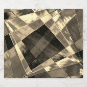 色調がベージュ色または木色に傾斜した長方形 ビールラベル (シングルラベル)