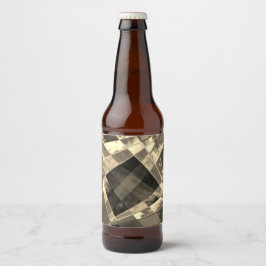 色調がベージュ色または木色に傾斜した長方形 ビールラベル