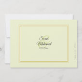 色調の花を基調としたムスリムの結婚式 招待状 (裏面)