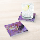 色調アクリ絵を描ル、抽象芸術。 ガラスコースター (アングル)