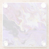 色調アクリ絵を描ル、抽象芸術。 ガラスコースター (裏面)