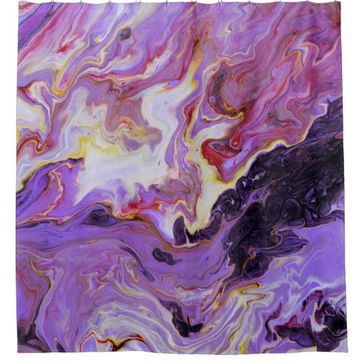 色調アクリ絵を描ル、抽象芸術。 シャワーカーテン (正面)