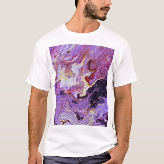 色調アクリ絵を描ル、抽象芸術。 Tシャツ (正面)