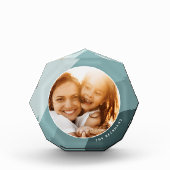 色調ストライプパーソナライズされた フォトブロック (正面)