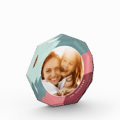 色調ストライプパーソナライズされた フォトブロック (左)