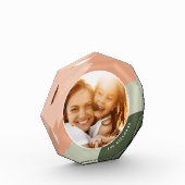 色調ストライプパーソナライズされた フォトブロック (左)