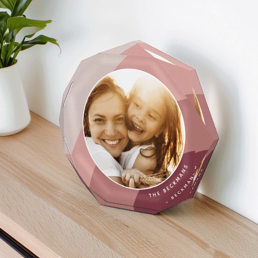 色調ストライプパーソナライズされた フォトブロック