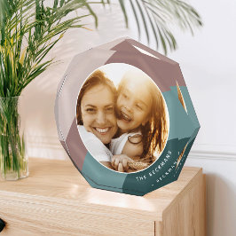 色調ストライプパーソナライズされた フォトブロック