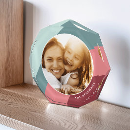 色調ストライプパーソナライズされた フォトブロック