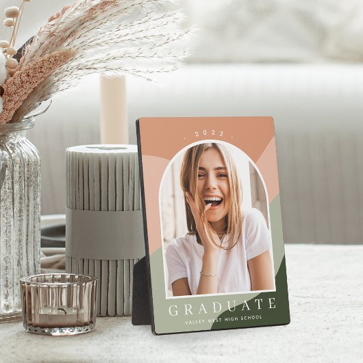 色調ストライプ卒業記念撮影 フォトプラーク