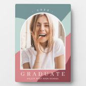 色調ストライプ卒業記念撮影 フォトプラーク (正面)