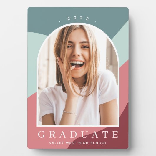 色調ストライプ卒業記念撮影 フォトプラーク (正面)