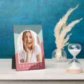 色調ストライプ卒業記念撮影 フォトプラーク (側面)