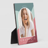 色調ストライプ卒業記念撮影 フォトプラーク (側面)