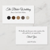 色調整された結婚式招待状挿入カード エンクロージャーカード (正面/裏面)