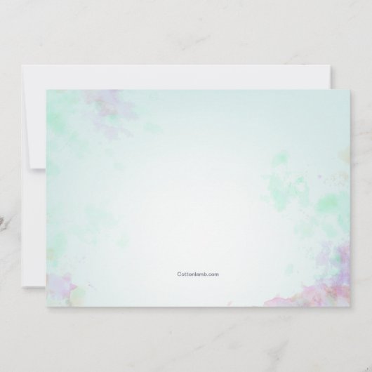 色調確認招待状 招待状 (裏面)