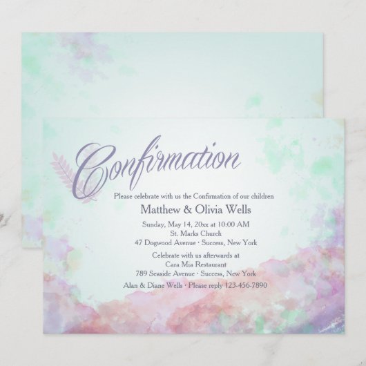 色調確認招待状 招待状 (正面/裏面)