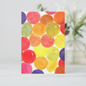 色輝く抽象芸術風船 サンキューカード (スタンド正面)