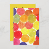 色輝く抽象芸術風船 サンキューカード (正面/裏面)