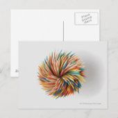 色鉛筆のクローズアップ ポストカード (正面/裏面)