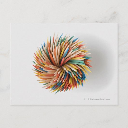 色鉛筆のクローズアップ ポストカード (正面)