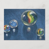 色鉛筆のビー玉 ポストカード (正面)