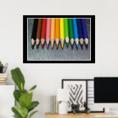 色鉛筆の列。 ポスター (ホームオフィス)
