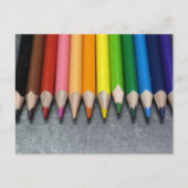 色鉛筆の列。 ポストカード (正面)