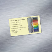 色鉛筆の列。 マグネット名刺 (インサイチュ)