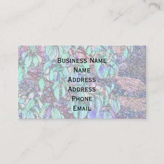 色鉛筆の木離れの 名刺 (正面)