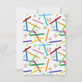 色鉛筆の模様 子供 カスタム名 サンキューカード (裏面)