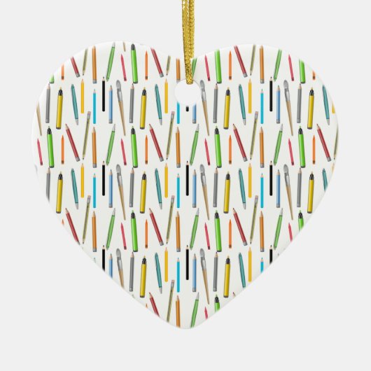 色鉛筆アーティストブラシマーカーアートラバーズ セラミックオーナメント (正面)