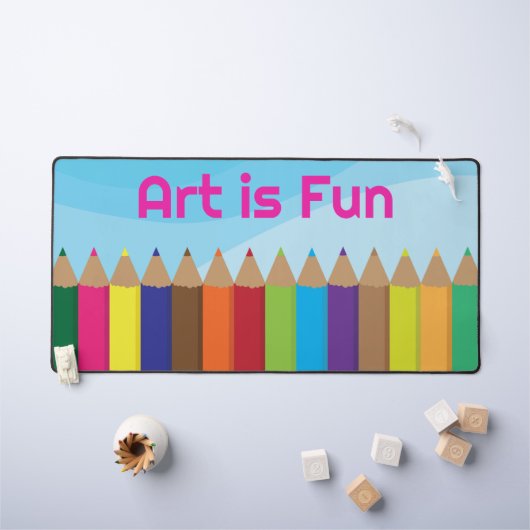 色鉛筆アートはおもしろい デスクマット (キッズテーブル)