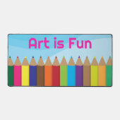 色鉛筆アートはおもしろい デスクマット (正面)