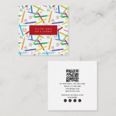 色鉛筆アートスクール先生指導 スクエア名刺 (正面/裏面)